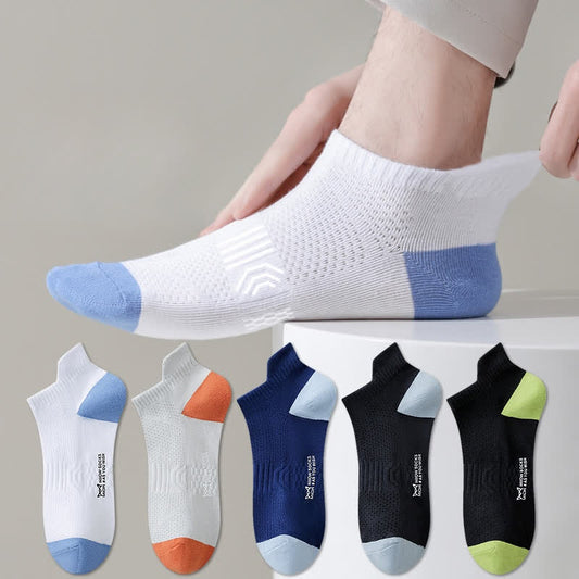 Cotton Sweat-wicking Mesh Breathable Ankle Compression Socks(5 Pairs)