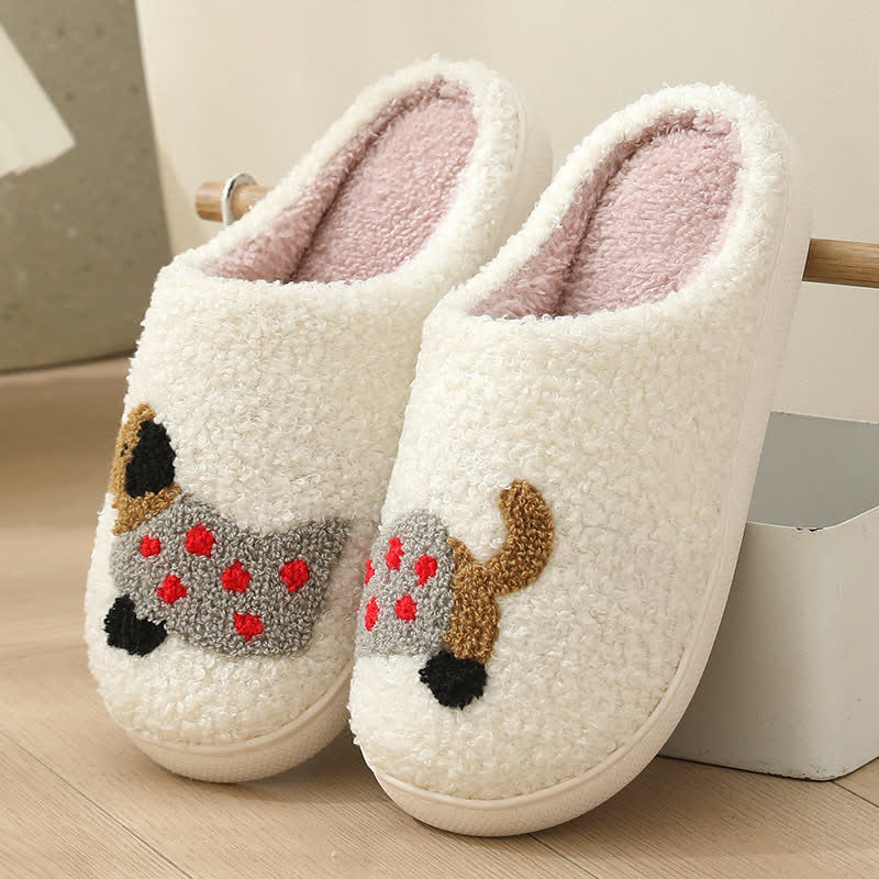 Plus Size Plush Animal Print Slippers