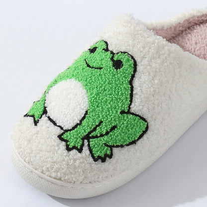Plus Size Plush Animal Print Slippers