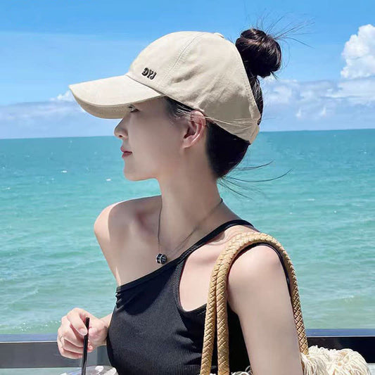 Ponytail Hole Sun Protection Baseball Cap
