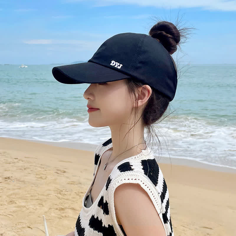 Ponytail Hole Sun Protection Baseball Cap