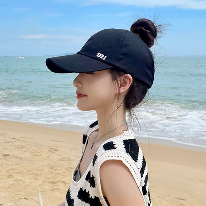 Ponytail Hole Sun Protection Baseball Cap