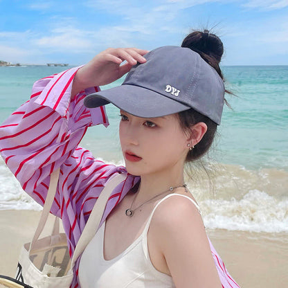 Ponytail Hole Sun Protection Baseball Cap