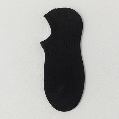 Solid Color Thin Cotton Mesh Breathable Sport Ankle Socks(9 Pairs)