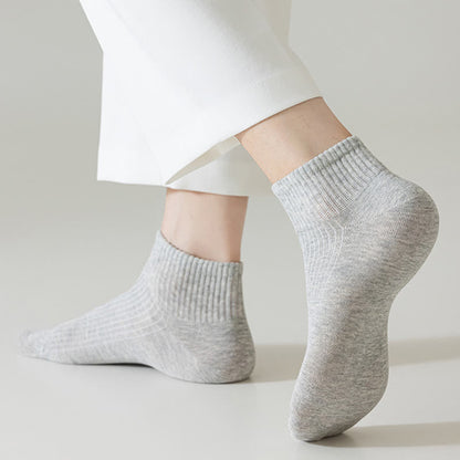 Striped Thin Cotton Breathable Ankle Sports Socks(6 Pairs)