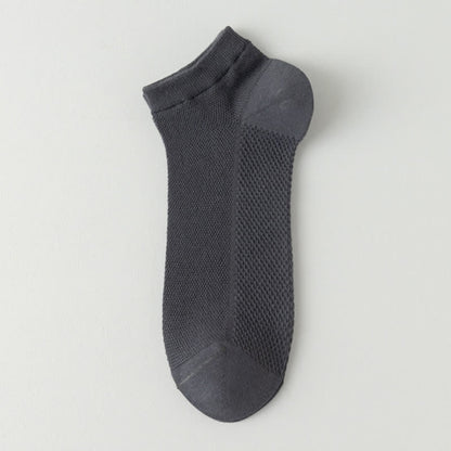 Mesh Breathable Thin Solid Color Ankle Socks(8 Pairs)