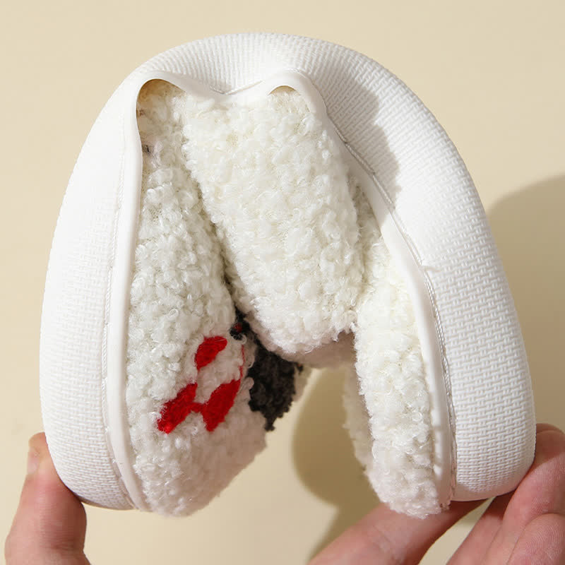 Cartoon Skull Ghost Print Fluffy Home Slippers