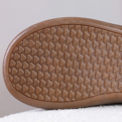 Plus Size Zipper Solid Color Warm Slippers