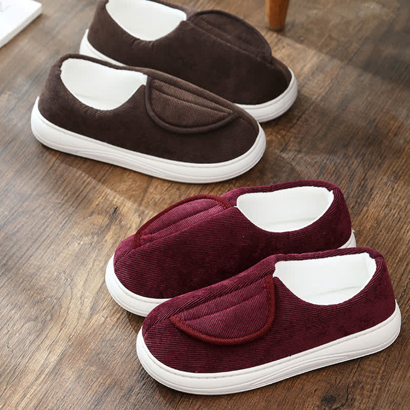 Plusock Plus Size Non-Slip Velcro Warm Slippers - image 4