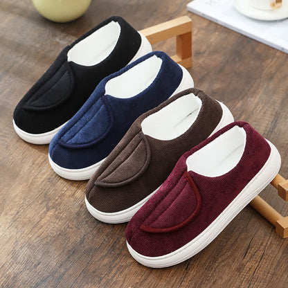 Plusock Plus Size Non-Slip Velcro Warm Slippers - image 3