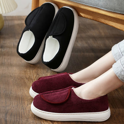 Plusock Plus Size Non-Slip Velcro Warm Slippers - image 1
