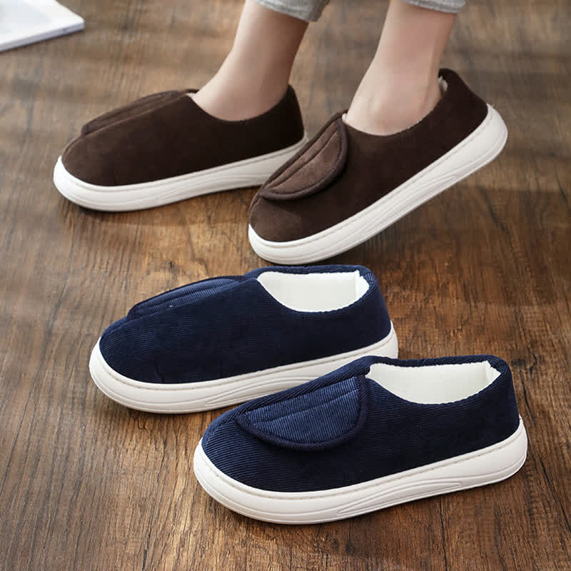 Plusock Plus Size Non-Slip Velcro Warm Slippers - image 2