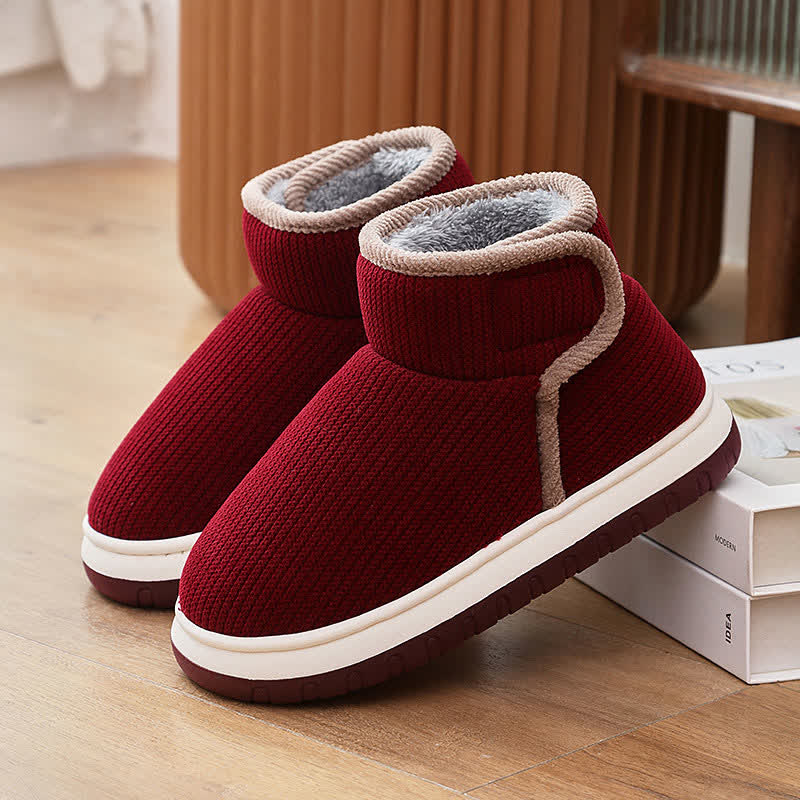 Plusock Warm Non-slip Thick-soled Slippers - Wine - EU40-41(US7-7.5) - image 6