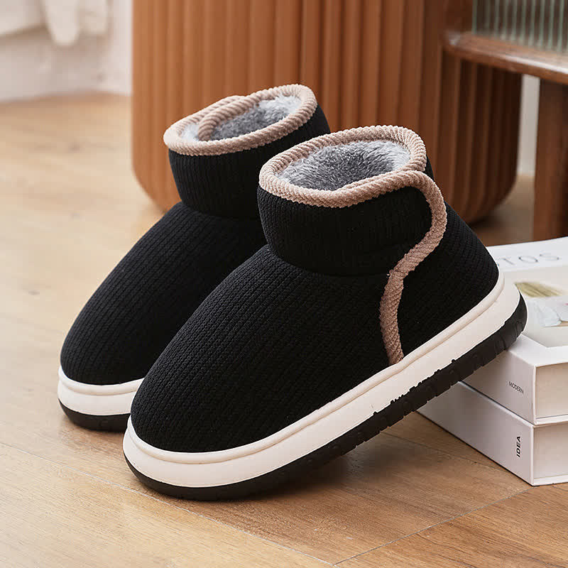 Plusock Warm Non-slip Thick-soled Slippers - Black - EU42-43(US8.5-9) - image 15