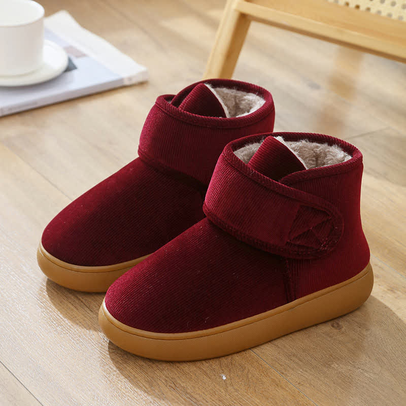 Plusock Velcro High Top Warm Indoor Slippers - Wine - EU42-43(US7-7.5) - image 13
