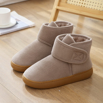 Plusock Velcro High Top Warm Indoor Slippers - Beige - EU46-47(US10) - image 9