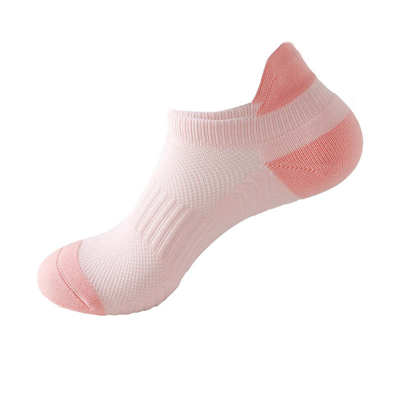 Color Block Breathable Mesh Ankle Compression Socks(8 Pairs)