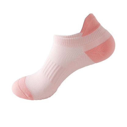 Color Block Breathable Mesh Ankle Compression Socks(8 Pairs)