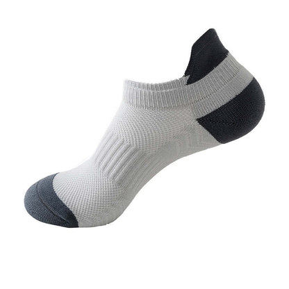 Color Block Breathable Mesh Ankle Compression Socks(8 Pairs)