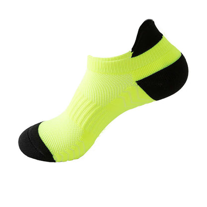 Color Block Breathable Mesh Ankle Compression Socks(8 Pairs)