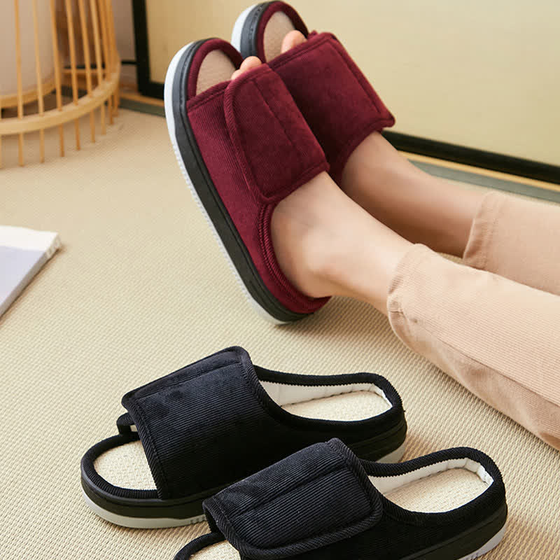 Plusock Plus Size Easy On Velcro Non-slip Slippers - image 2