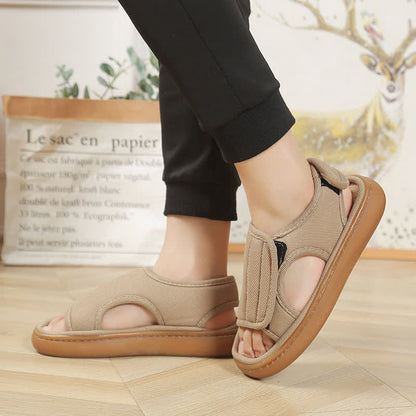 Plusock Plus Size Adjustable Easy On Non-slip Slippers - Khaki - EU48-49(US12-13) - image 15