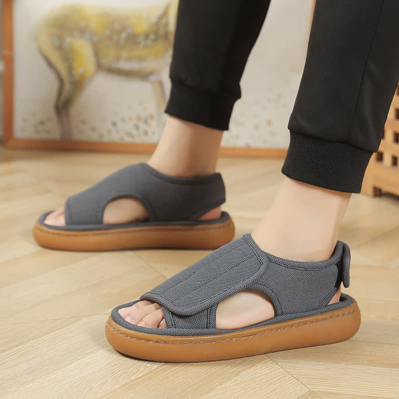 Plusock Plus Size Adjustable Easy On Non-slip Slippers - Grey - EU48-49(US12-13) - image 13