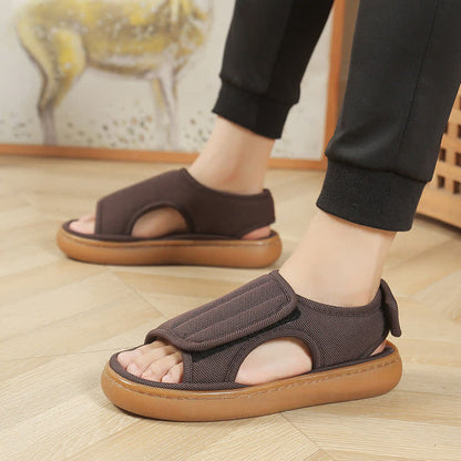 Plusock Plus Size Adjustable Easy On Non-slip Slippers - Coffee - EU48-49(US12-13) - image 12
