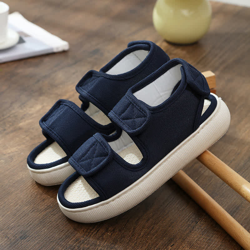 Plusock Plus Size Easy On Velcro Anti-slip Slippers - Blue - EU47-48(US11-12) - image 14