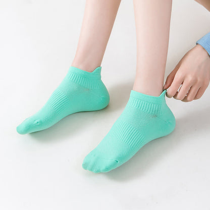 Solid Color Quick-drying Running Ankle Compression Socks(8 Pairs)