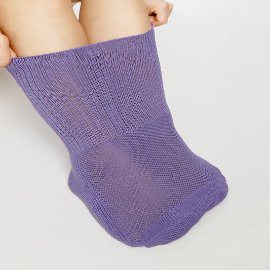 Plus Size Mesh Breathable Quarter Socks