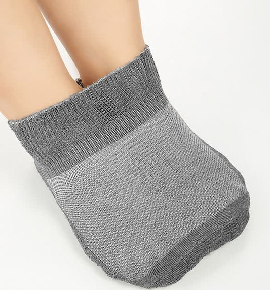 Solid Color Stretch Mesh Breathable Ankle Socks(2 Pairs)