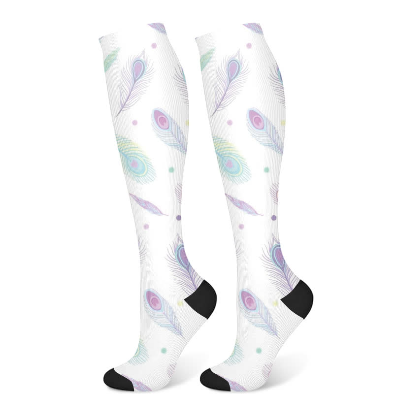 Dreamy Star Feather Compression Socks(3 Pairs)