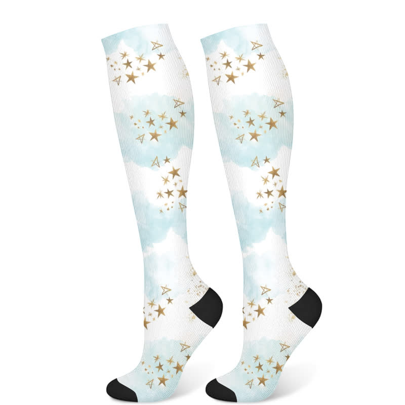 Dreamy Star Feather Compression Socks(3 Pairs)