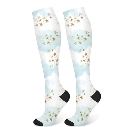 Dreamy Star Feather Compression Socks(3 Pairs)