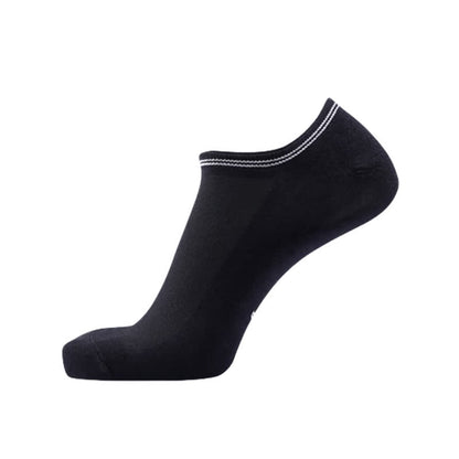 Plus Size Striped Cuff Cotton No-show Socks(5 Pairs)
