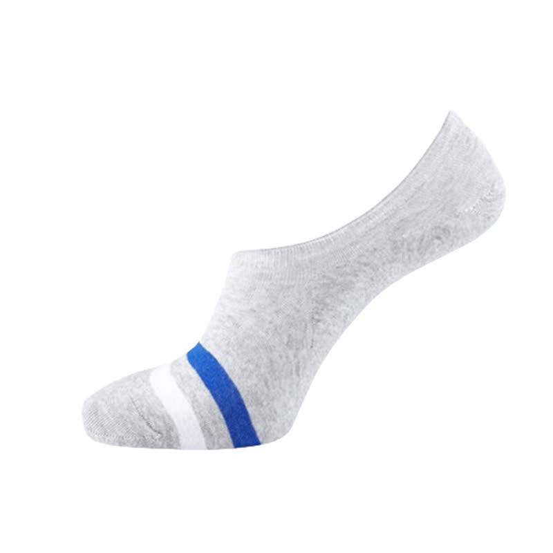 Plus Size Striped Cuff No-show Socks(5 Pairs)