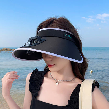 Outdoor Rechargeable Fan Visor Hat(2 Packs)