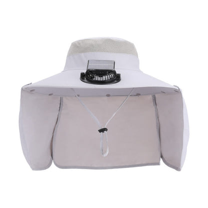 Plusock Outdoor Rechargeable Fan Bucket Hat with Neck Flap - image 6
