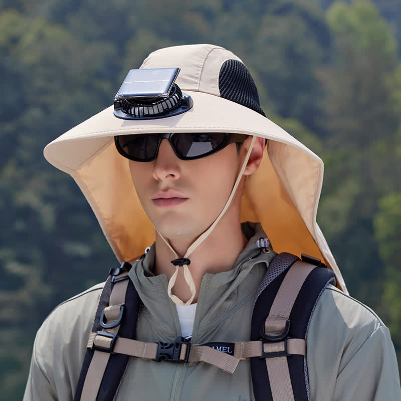Outdoor Rechargeable Fan Breathable Bucket Hat(2 Packs)