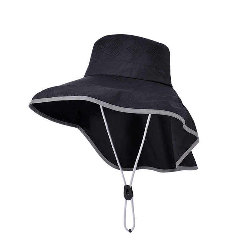 Wide Brim Sun Hat with Neck Flap(2 Packs)