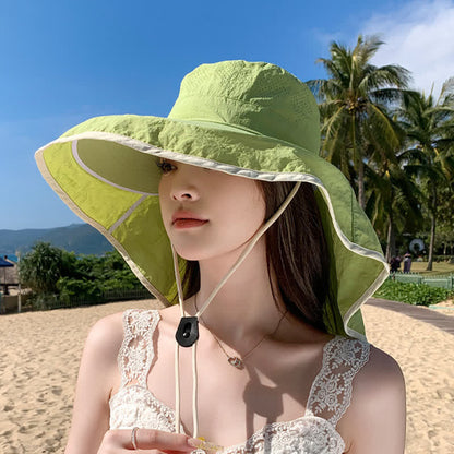 Wide Brim Sun Hat with Neck Flap(2 Packs)