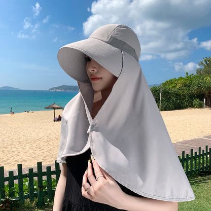 Wide Brim Waterproof Sun Hat with Neck Flap(2 Packs)