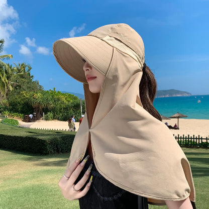 Wide Brim Waterproof Sun Hat with Neck Flap(2 Packs)