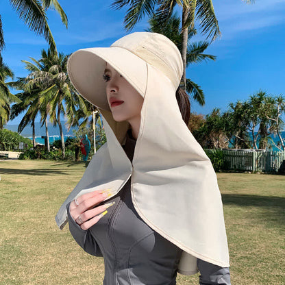 Wide Brim Waterproof Sun Hat with Neck Flap(2 Packs)