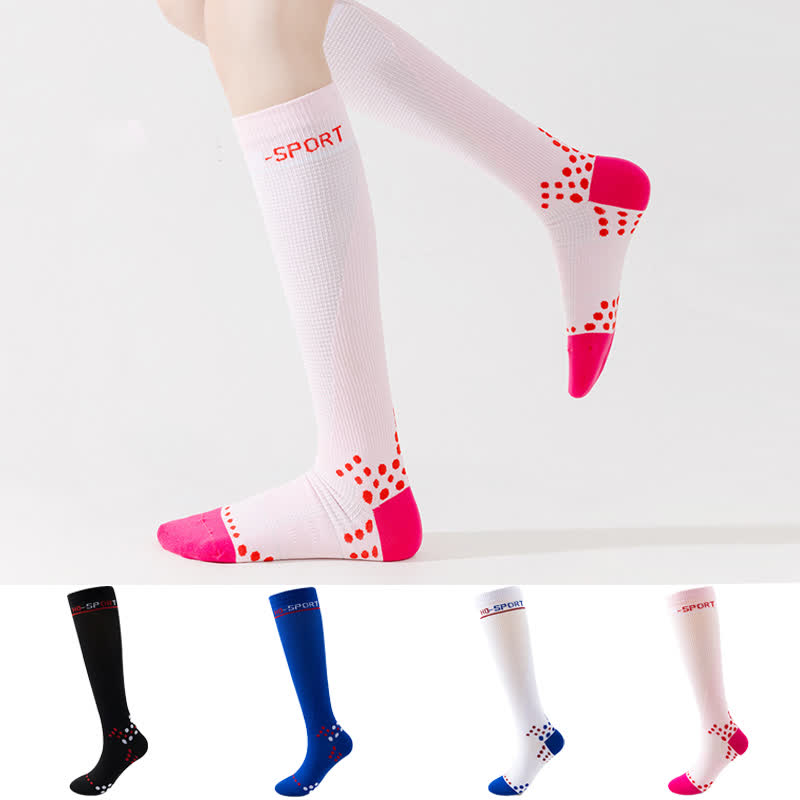 Compression Buy Pattern Plusock Geometric Pattern Compression Knee High Socks(4 Pairs) – plusock