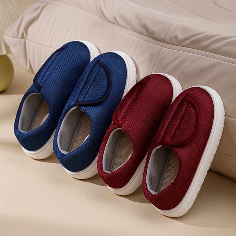 Wide Opening Mesh Slip-On Slippers