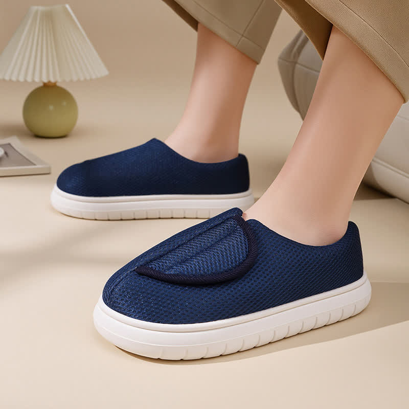 Wide Opening Mesh Slip-On Slippers