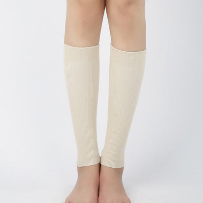 Cotton Solid Color High Elastic Calf Sleeves(2 Pairs)
