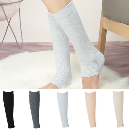 Cotton Solid Color High Elastic Calf Sleeves(2 Pairs)